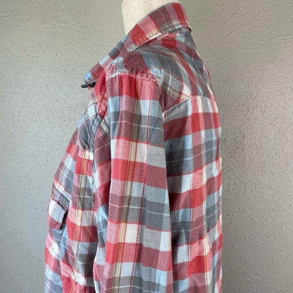 JACHS Girlfriend Bea Snap Down Flannel Shirt Size XL EUC - Picture 5 of 10